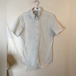 Miu Miu Made in Italy White and Gray Casual Button Down Shirt